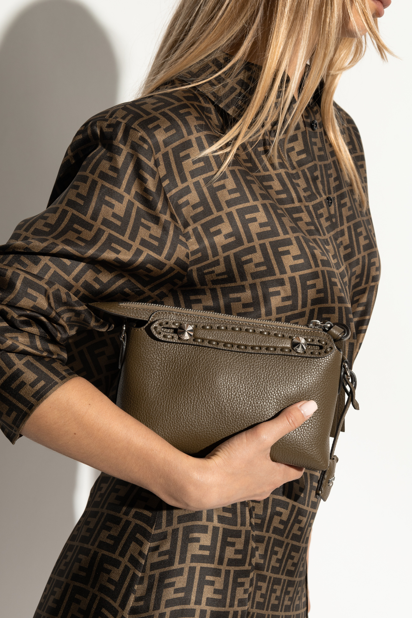 ショルダーバッグ・ポシェット INSTANTFUNK cross cylindrical bag BDFWIFAC13 Fendi Fendiness Black Nylon Buckle Mini Backpack Crossbody